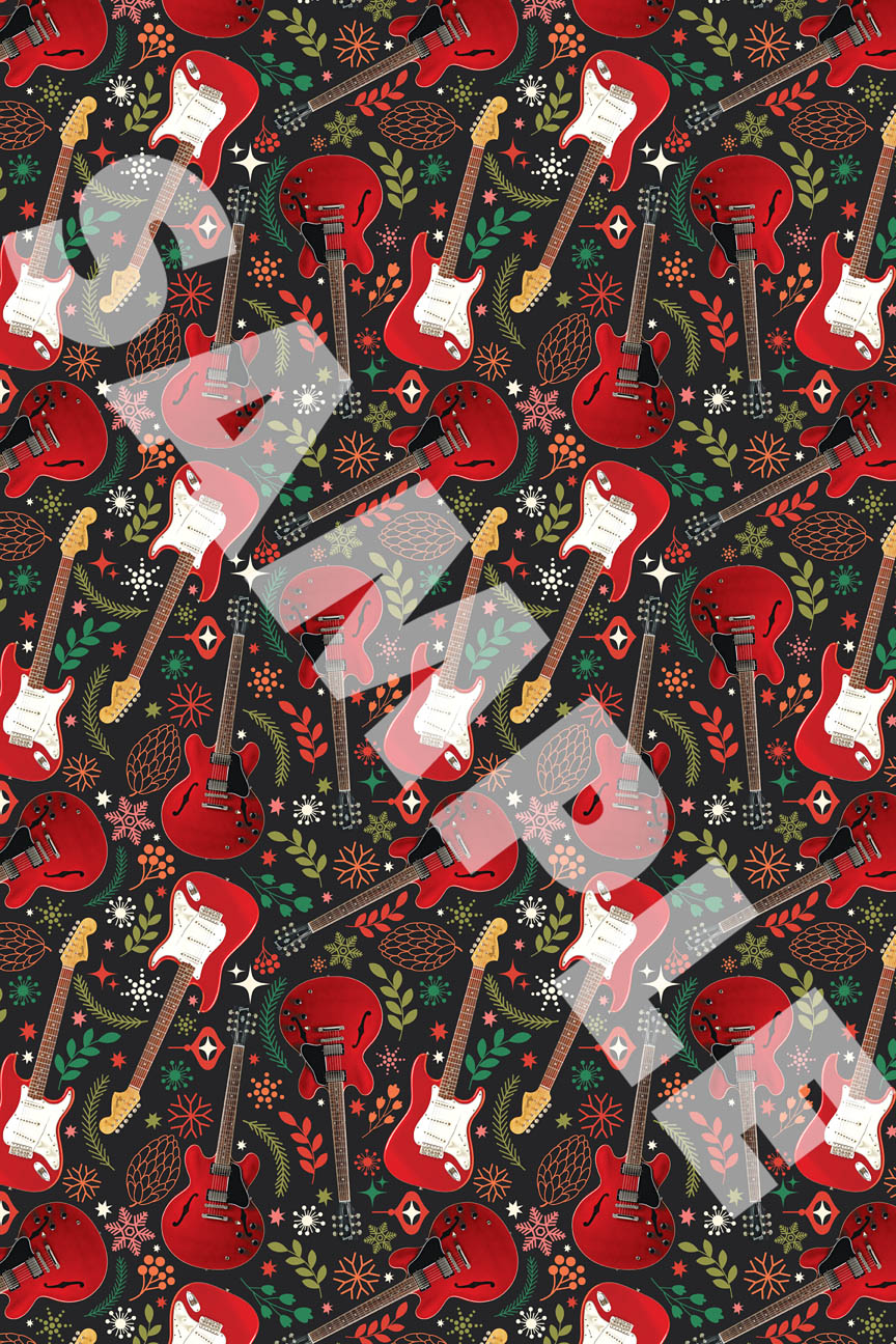 Hal Leonard Wrapping Paper Red Guitar Theme Hal Leonard Online