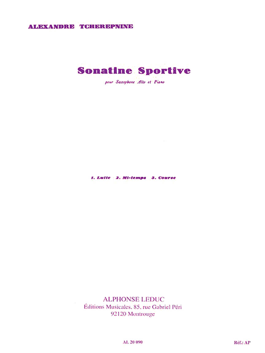 Sonatine Sportive For Alto Saxophone And Piano Hal Leonard Online sonatine sportive for alto saxophone